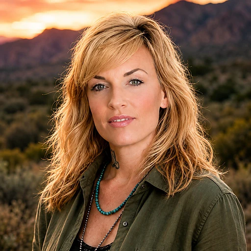 Portrait of Leslie Brewer outdoors in the desert.